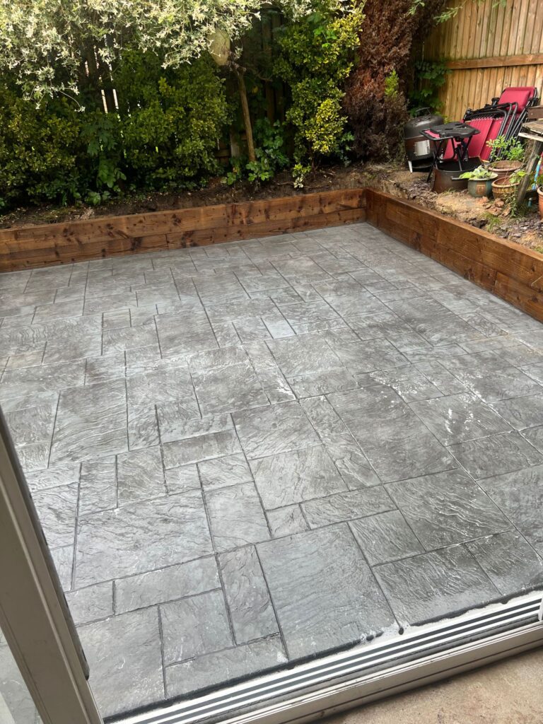 cleaned concrete imprint drive