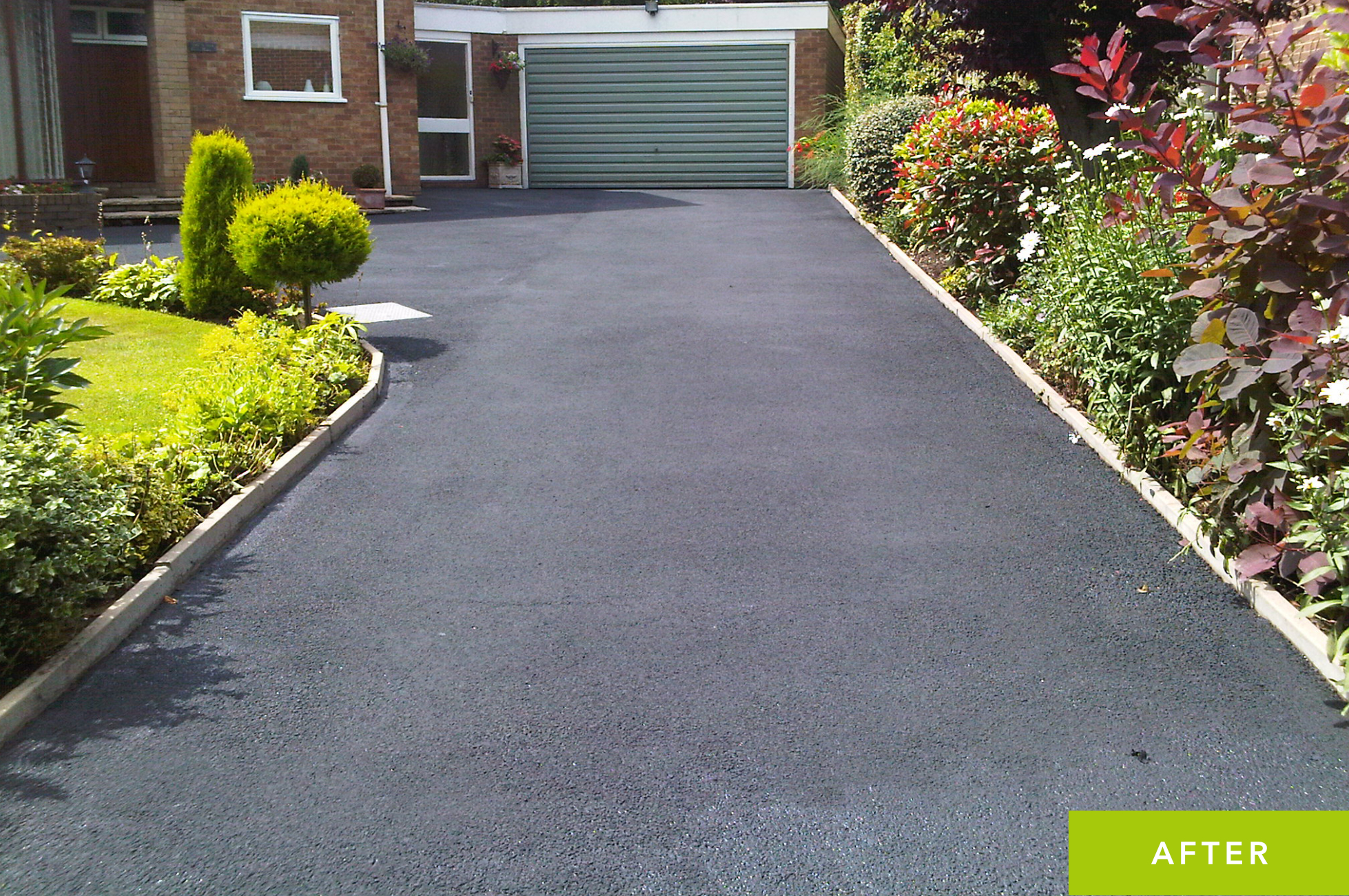 Driveway after cleaning