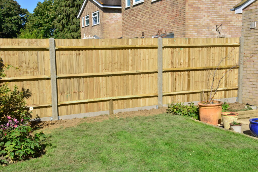 New garden fence install