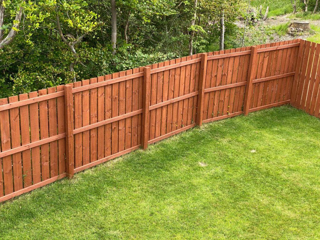 Wooden garden fence